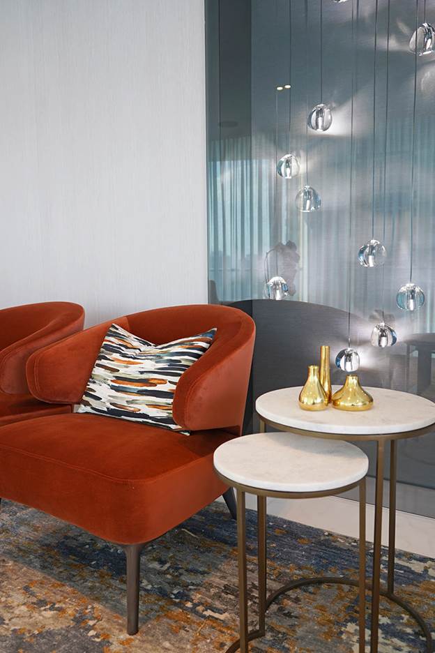miami condo design - декор гостиной